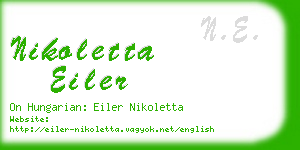 nikoletta eiler business card